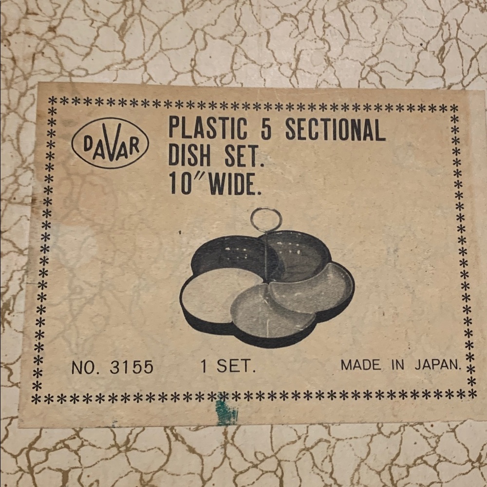 Vintage Plastic Sectional Dish Set made in Japan 70’s - Picture 5 of 11